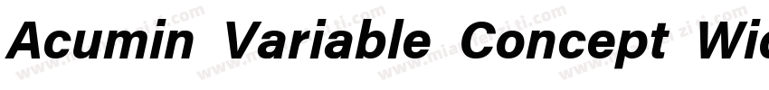 Acumin Variable Concept Wide bold i字体转换